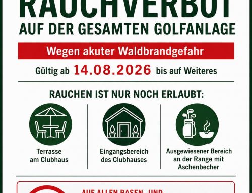 🚭 RAUCHVERBOT AUF DER GESAMTEN GOLFANLAGE 🔥🌲